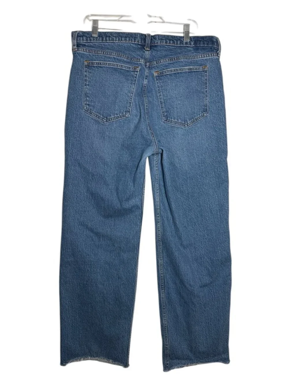 Abercrombie & Fitch The '90s Relaxed Jean High Rise 33/16R Blue Wash Cotton